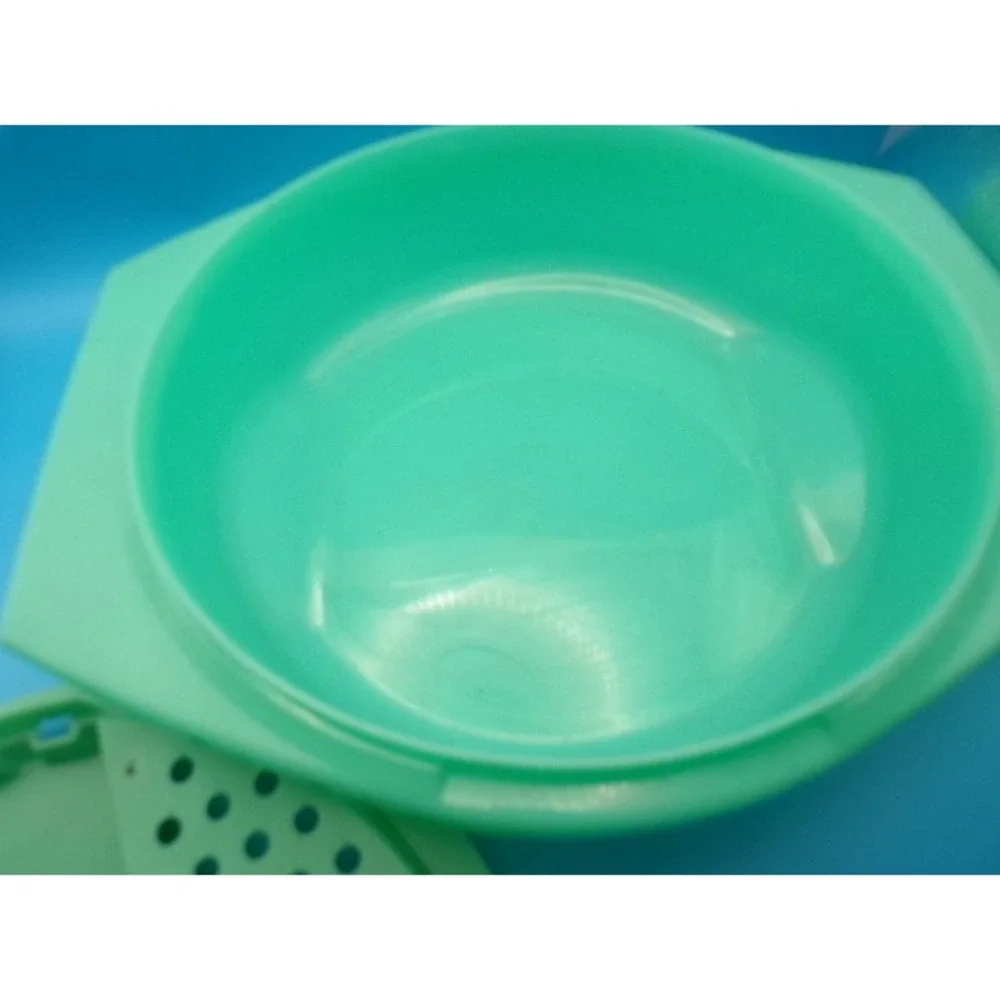 Tupperware Mint‎ Green Bowl Colander Grater Set Kitchen Prep Serving